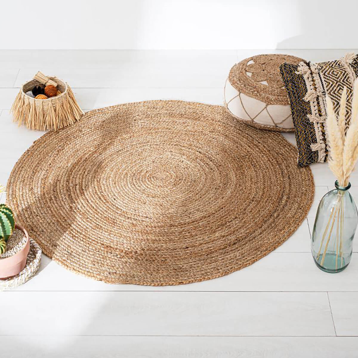 Tapis en jute rond Ø120 cm