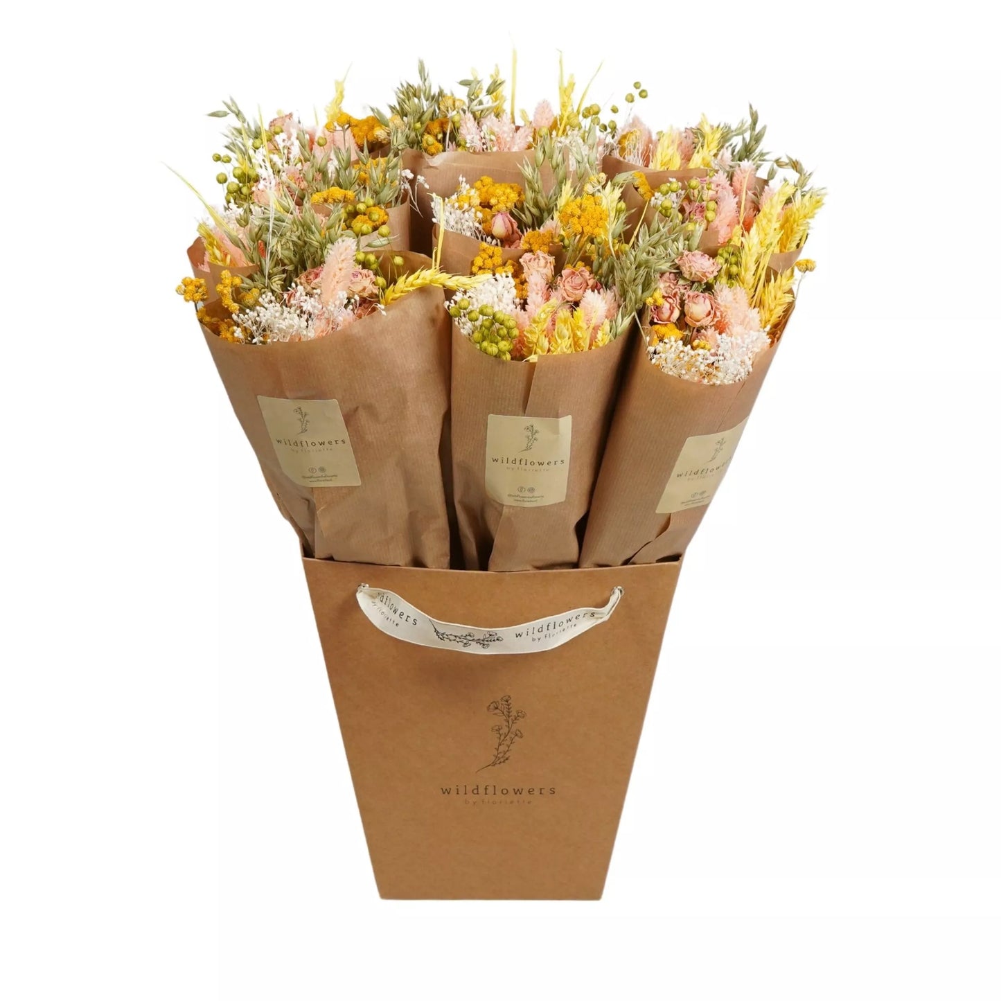 Petit bouquet de fleurs séchées - Limonade Rose