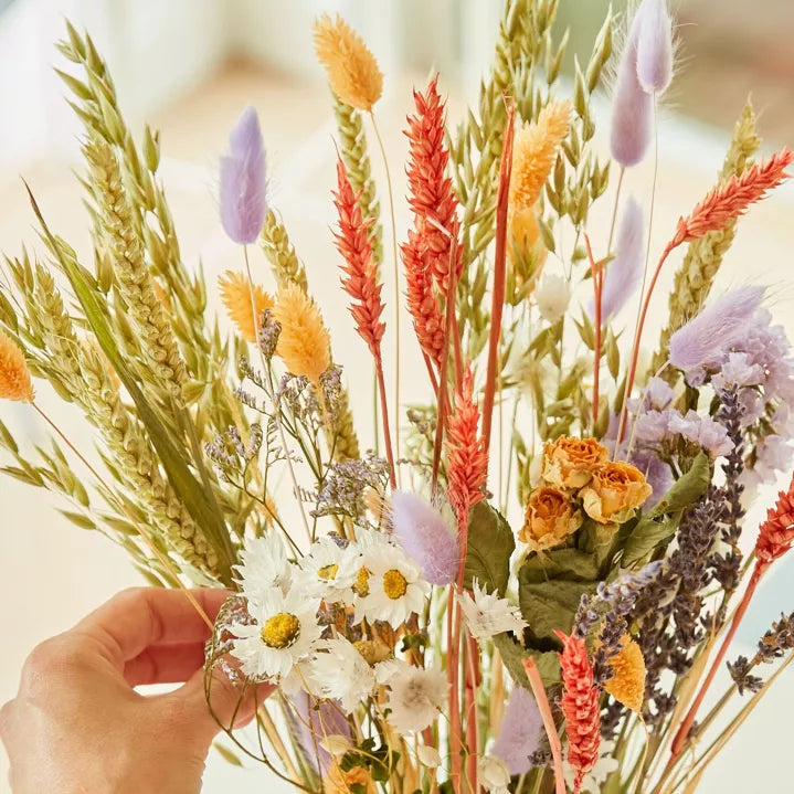 Bouquet de fleurs séchées - Lavande Pêche
