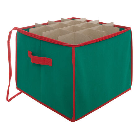 Boîte de rangement verte et rouge pour 48 boules de Noël avec compartiments séparateurs rangement décorations sapin