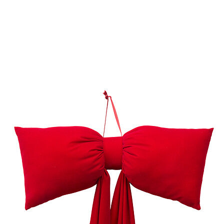 Nœud déco de sapin XXL rouge en tissu satiné, décoration de Noël festive pour sapin ou couronne
