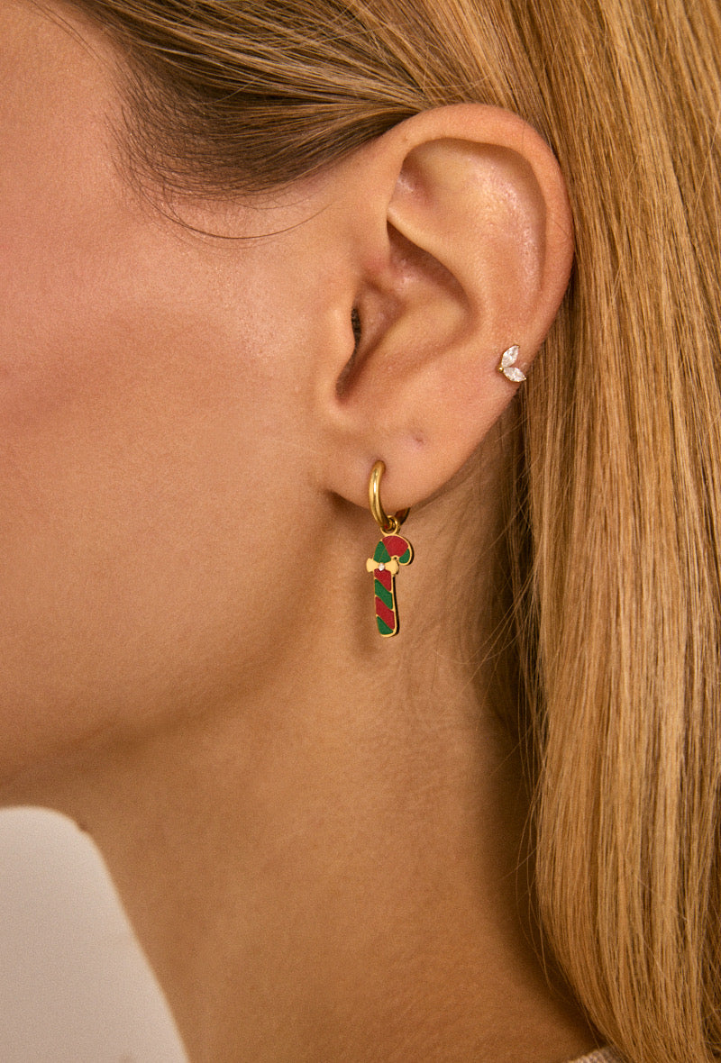 Boucles d’oreilles Sucre d’Orge porté