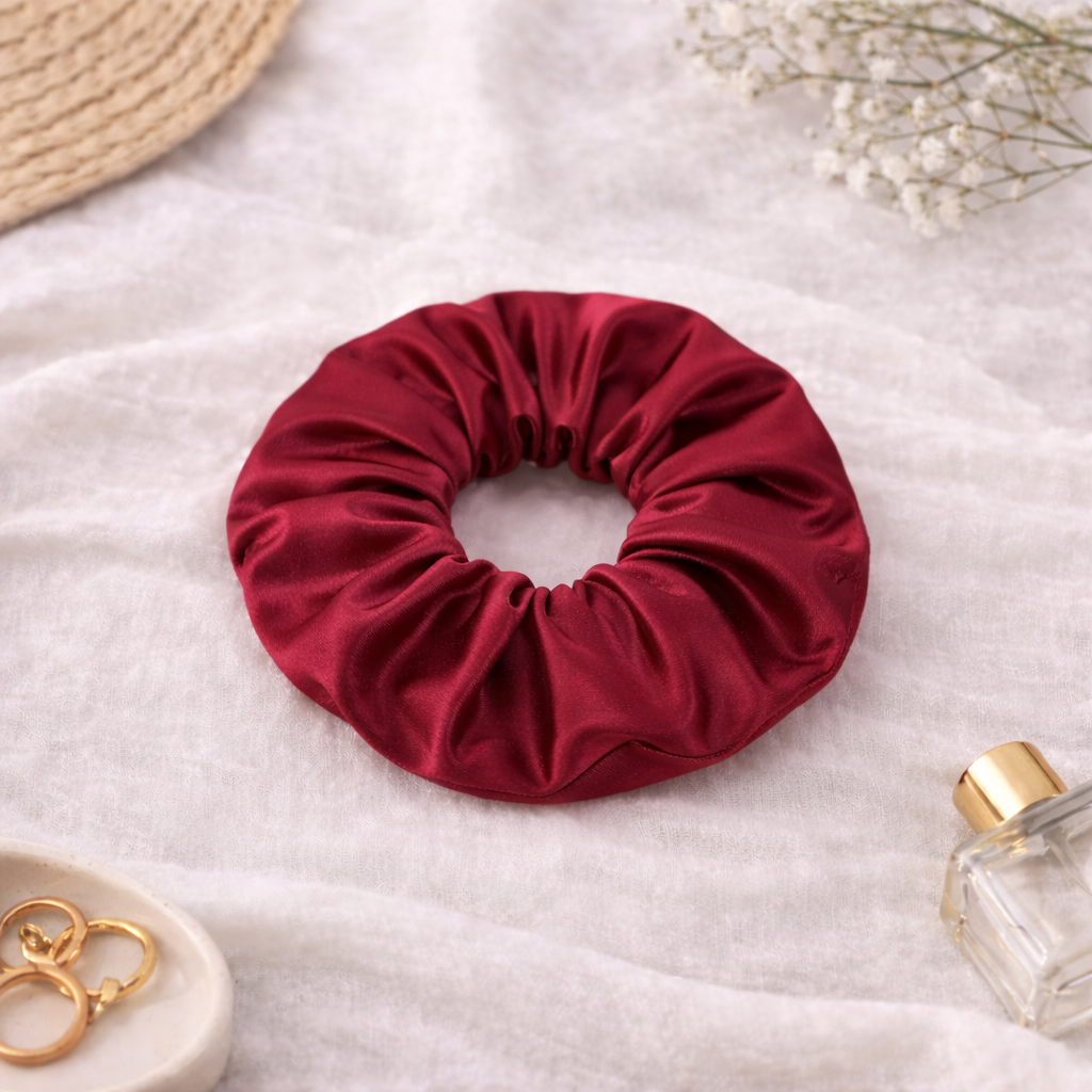 Chouchou en satin – Accessoire cheveux