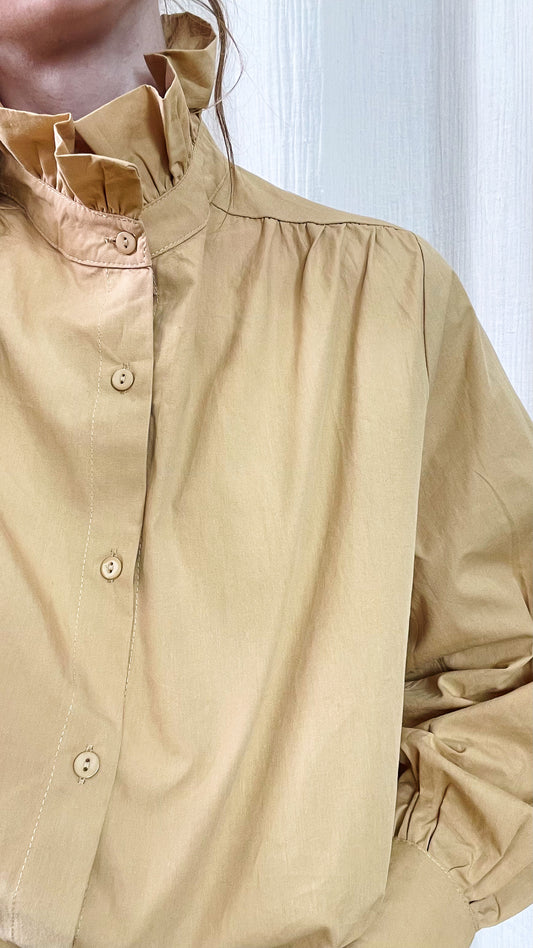 Chemise Lucinda – Chemise col montant froncé
