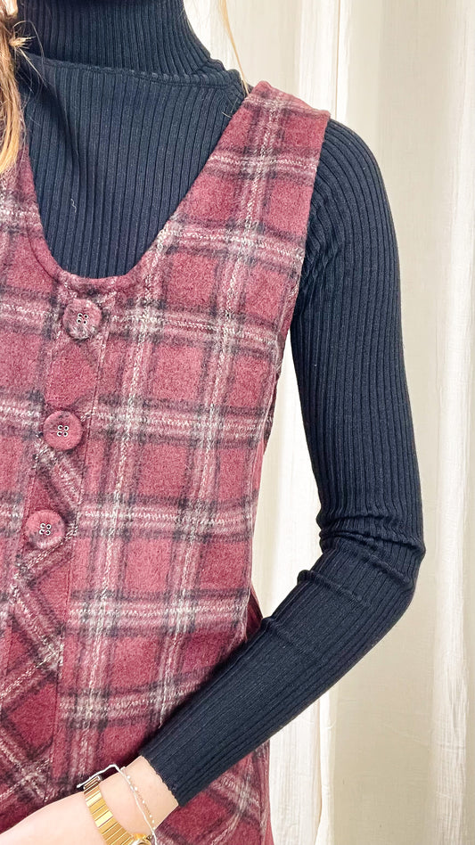 Robe Astrid – Robe chasuble à carreaux