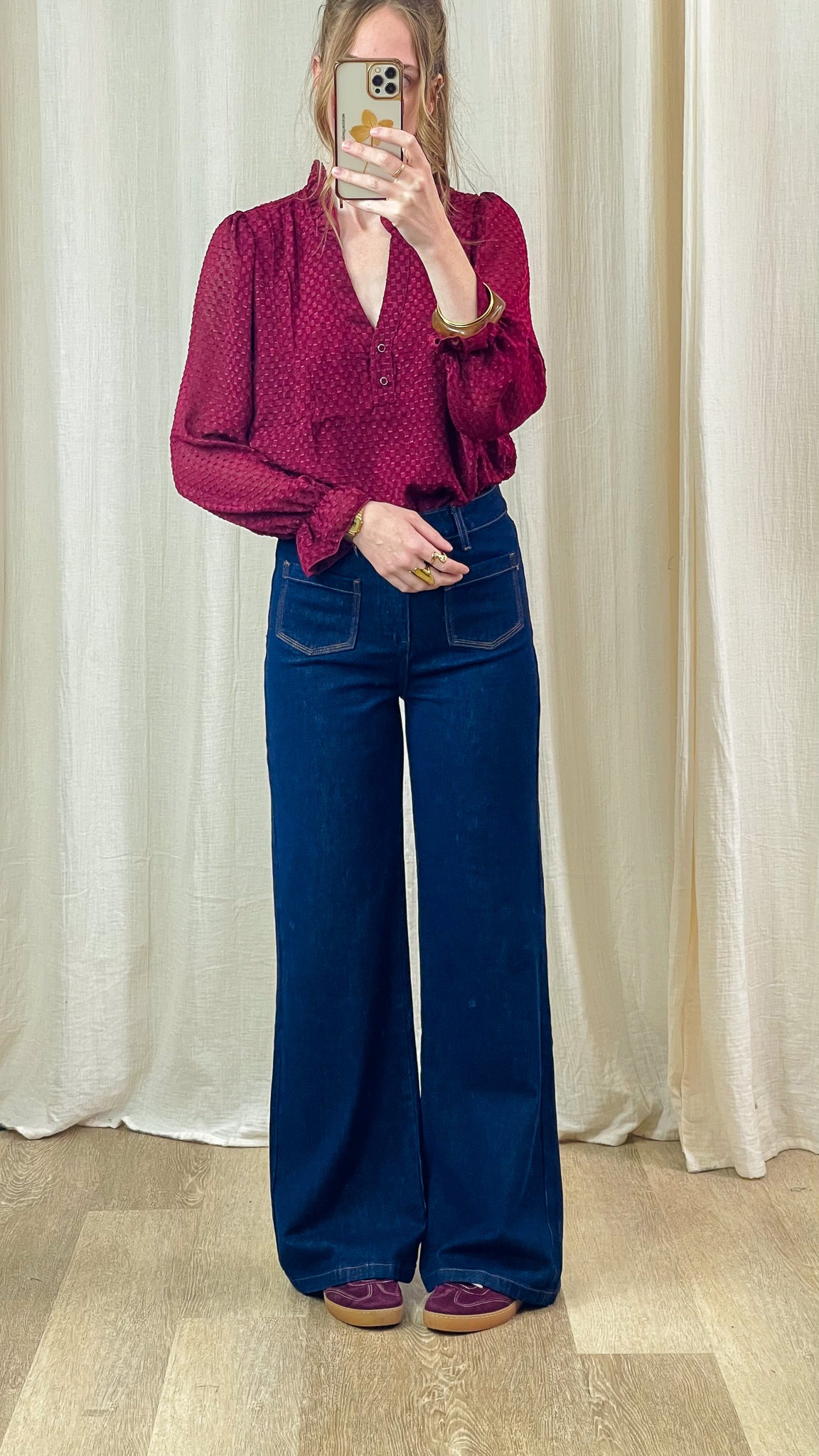 Blouse Dominique – Blouse fluide à effet plumetis