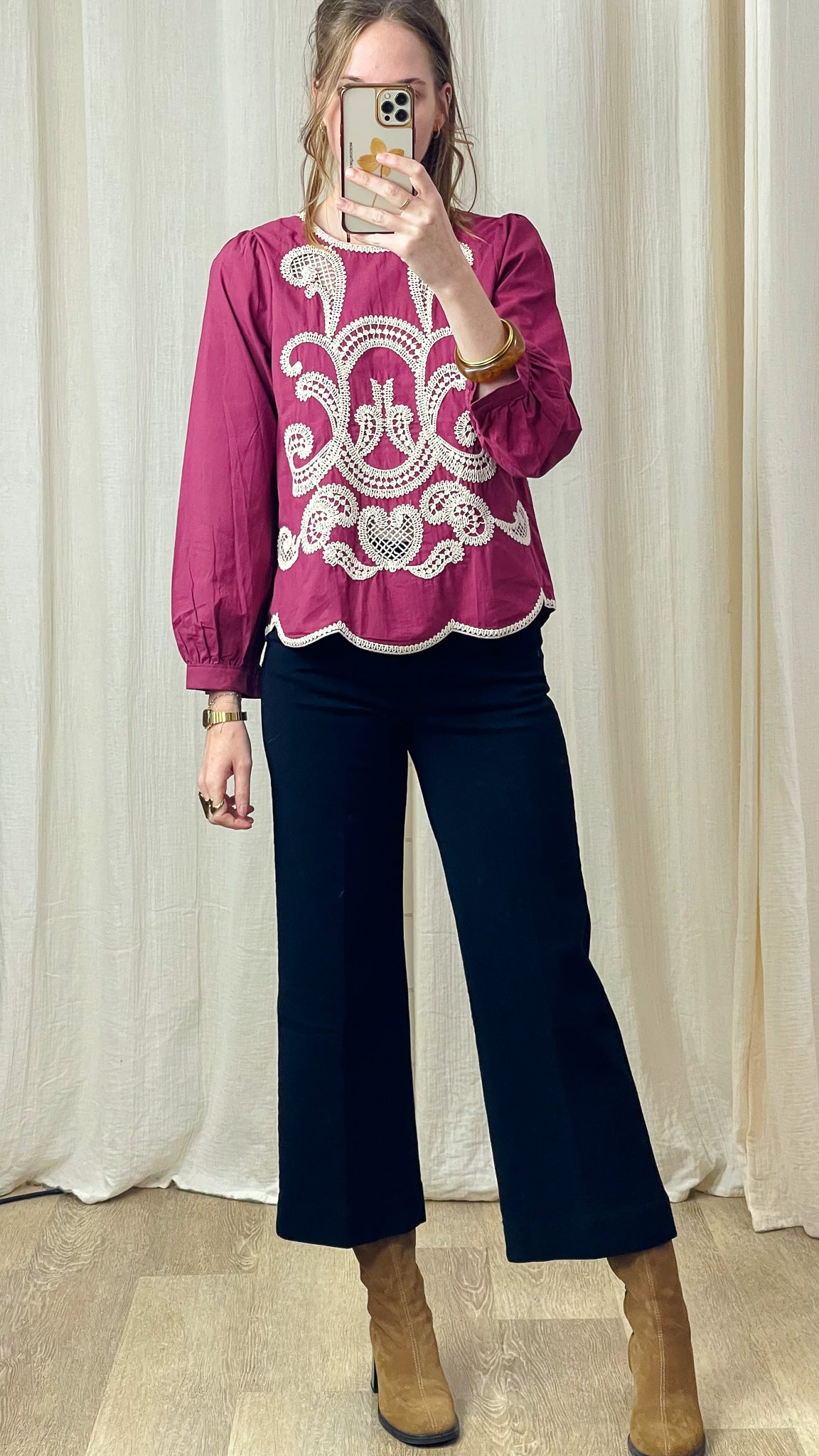 Blouse Alwenn – Blouse avec broderies esprit bohème