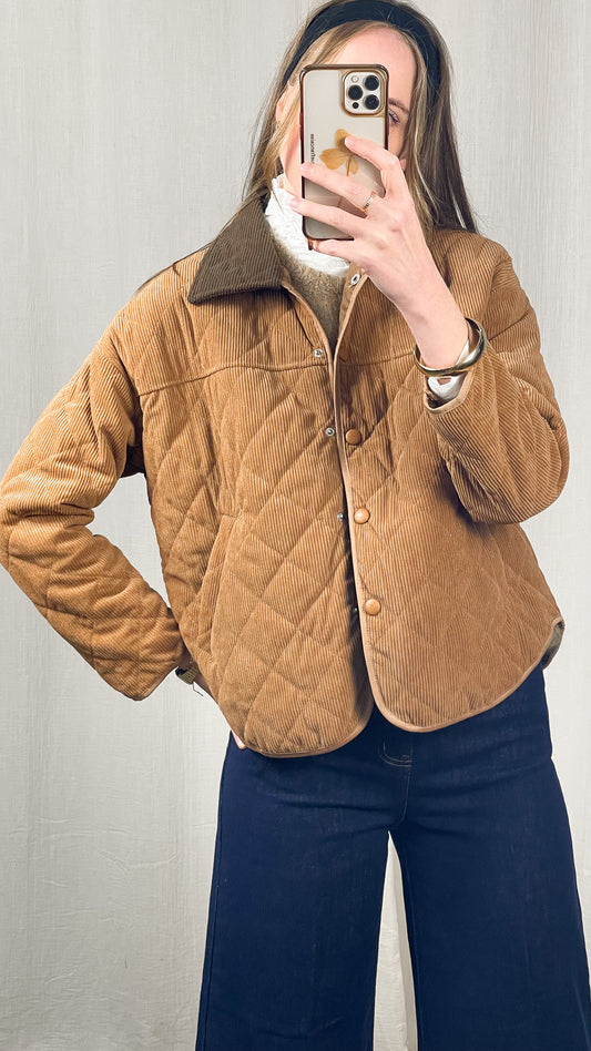 Veste Adèle - Veste matelassée en velours côtelé