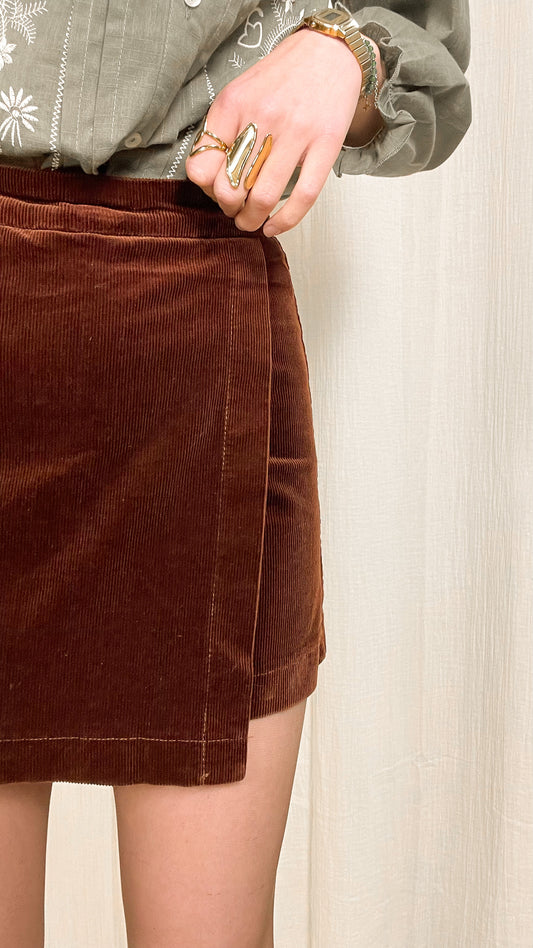 Jupe-short Orelle - Jupe-short en velours côtelés Oraije