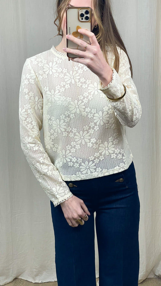 Blouse Béryl – Blouse en dentelle fleurie