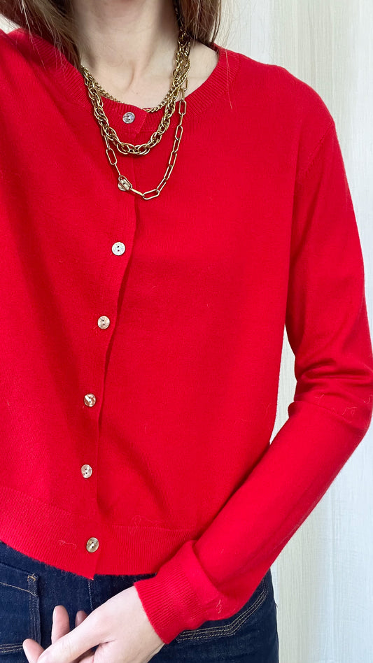 Gilet col rond basique