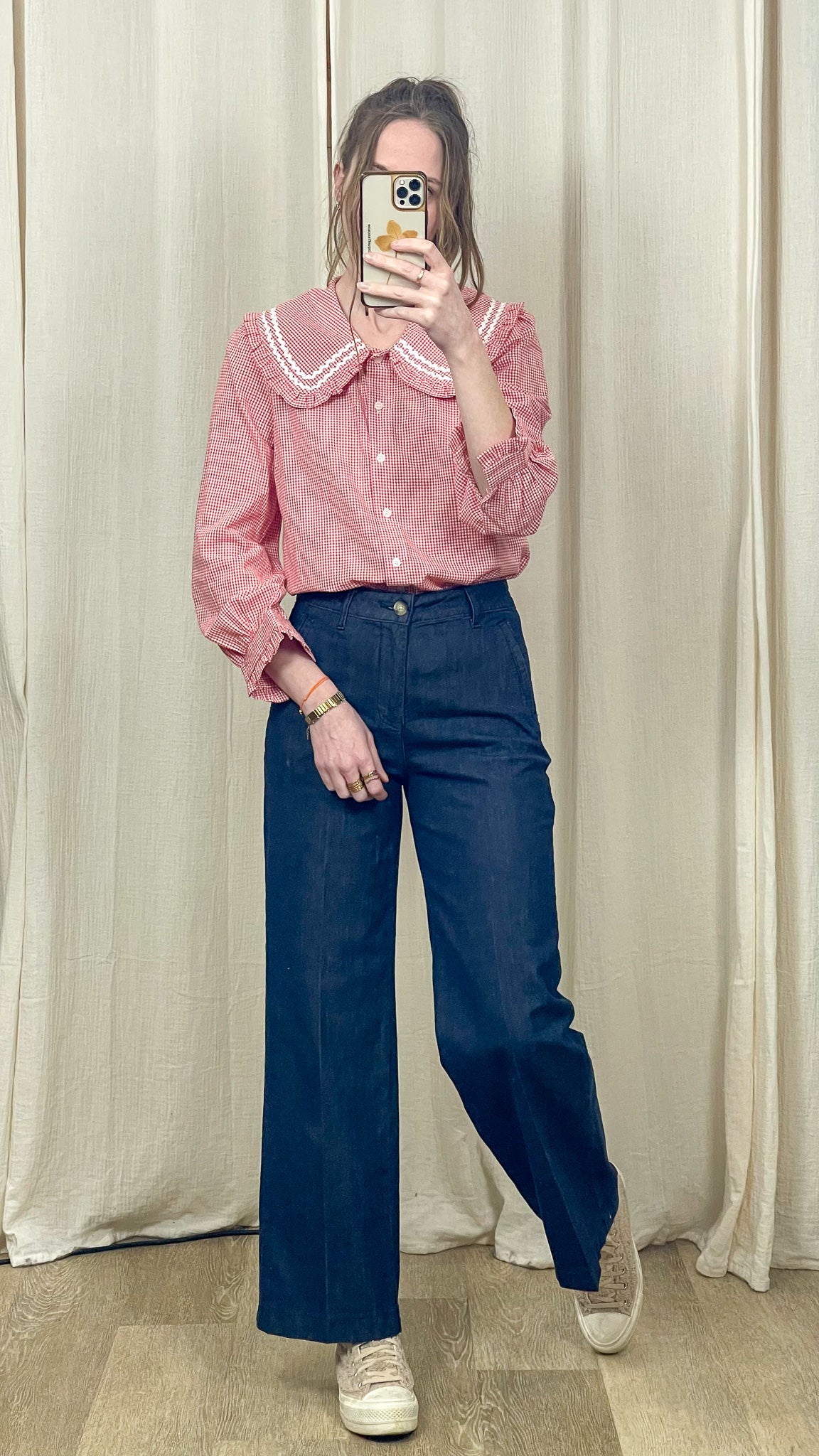 Chemise Colette – Chemise vichy avec col Claudine