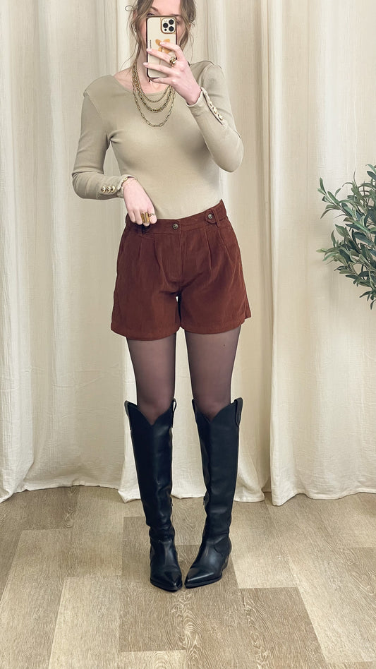 Short Rosie - Short en velours côtelé