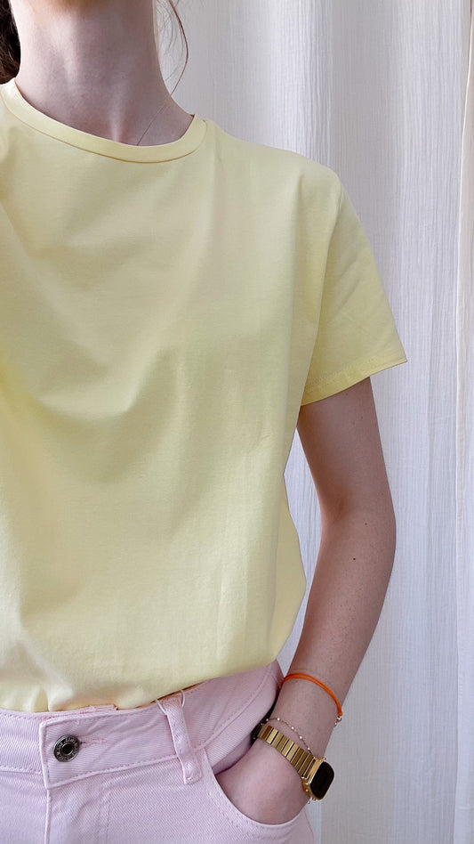 T-shirt oversize basique – T-shirt femme coupe ample col rond