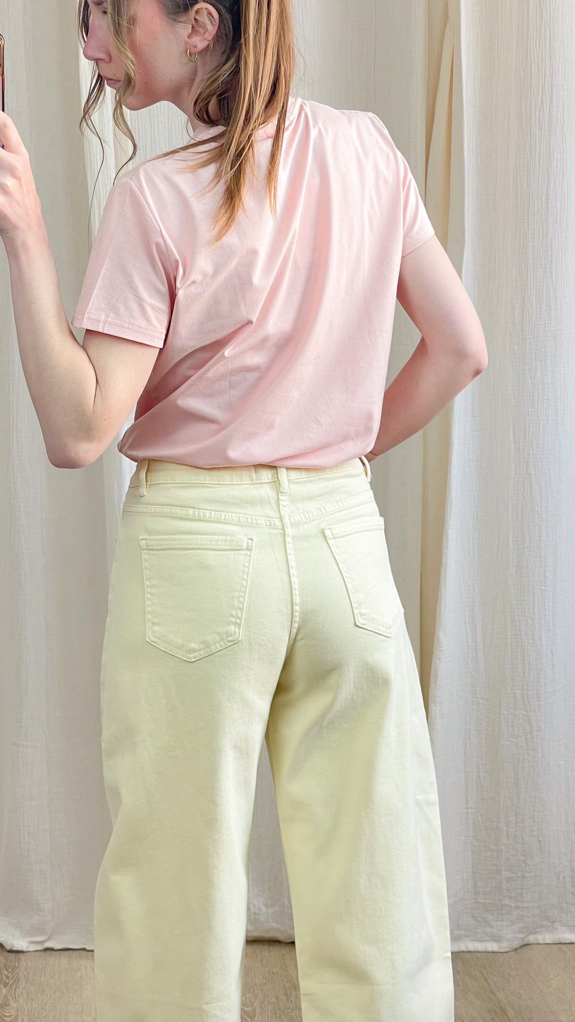 T-shirt oversize basique – T-shirt femme coupe ample col rond