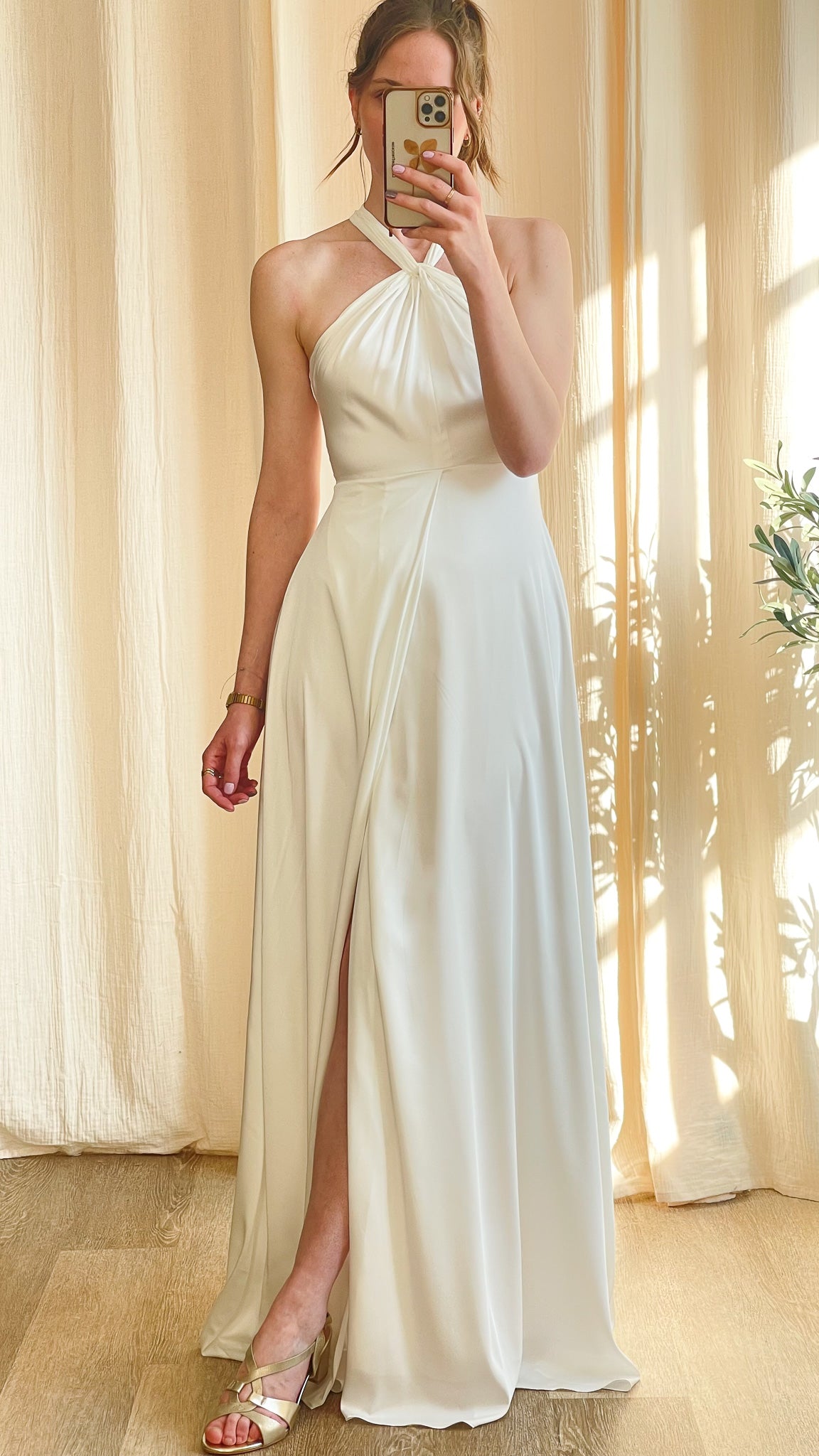 Robe Léa - Robe longue satinée