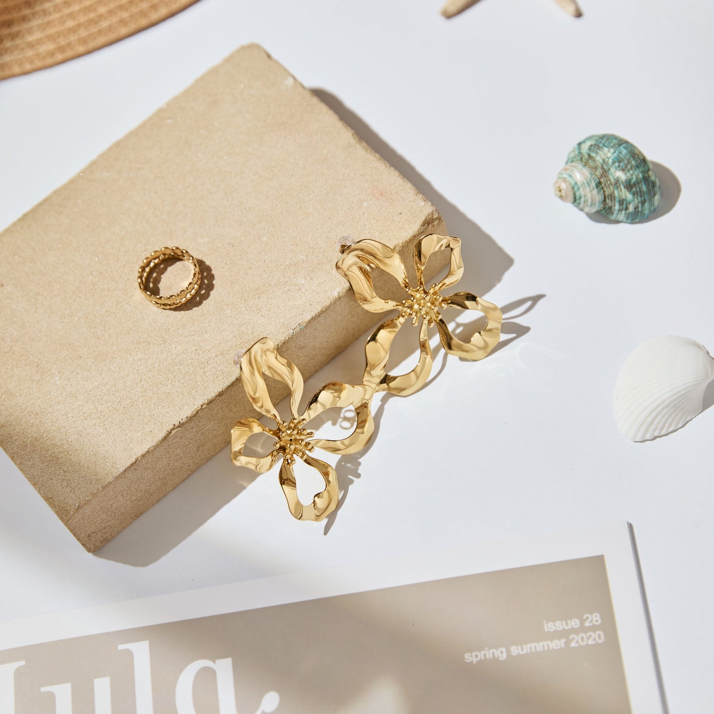 Boucles d'oreilles fleurs XL