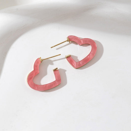 Boucles d'oreilles créoles coeurs