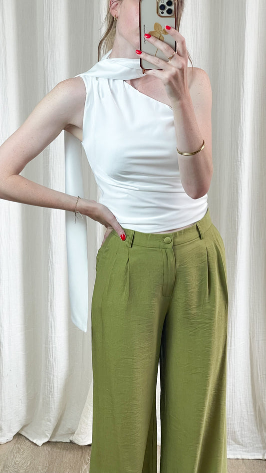 Top Mya - Top foulard satiné