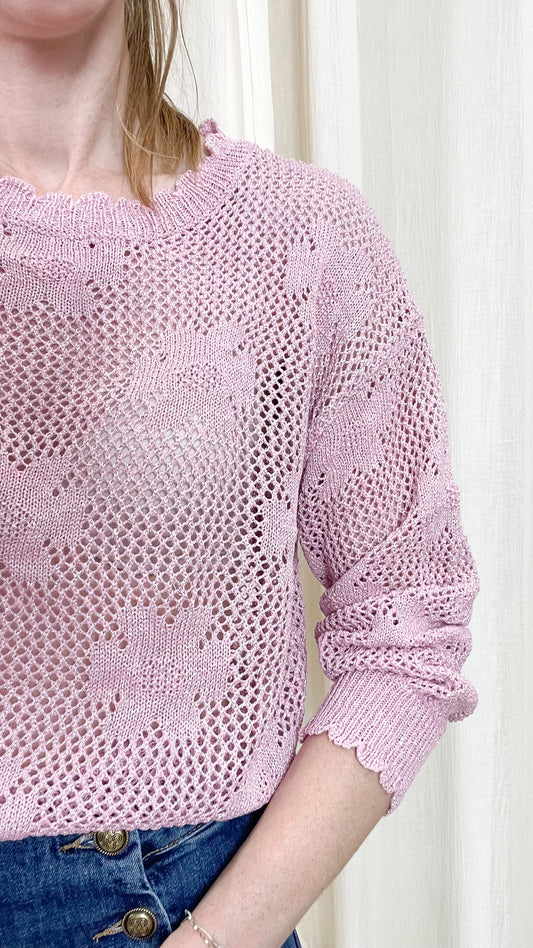 Pull Iris - Pull motif fleurs