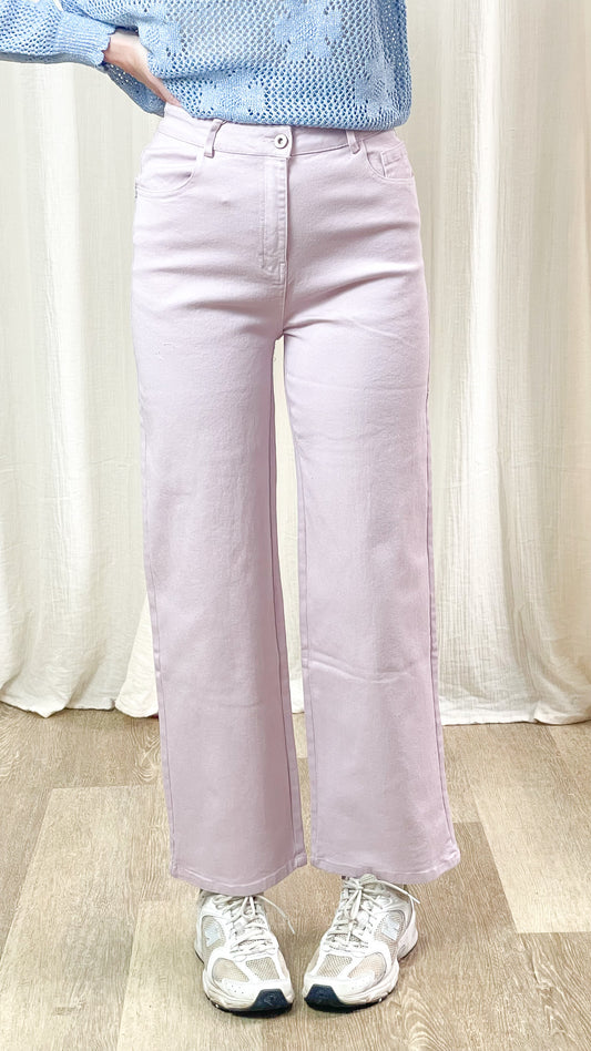 Jean Pastel - Jean droit taille haute