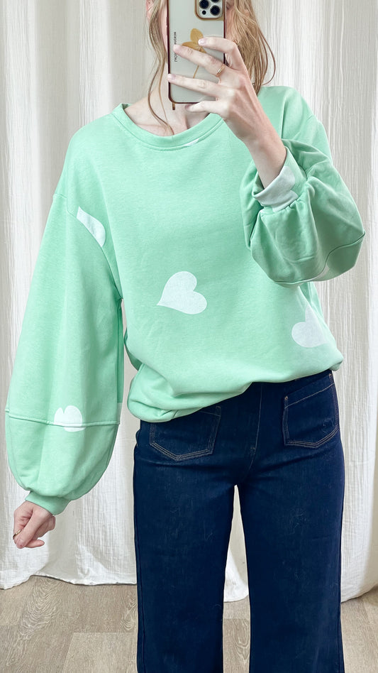 Sweat Cœur – Sweat oversize imprimé