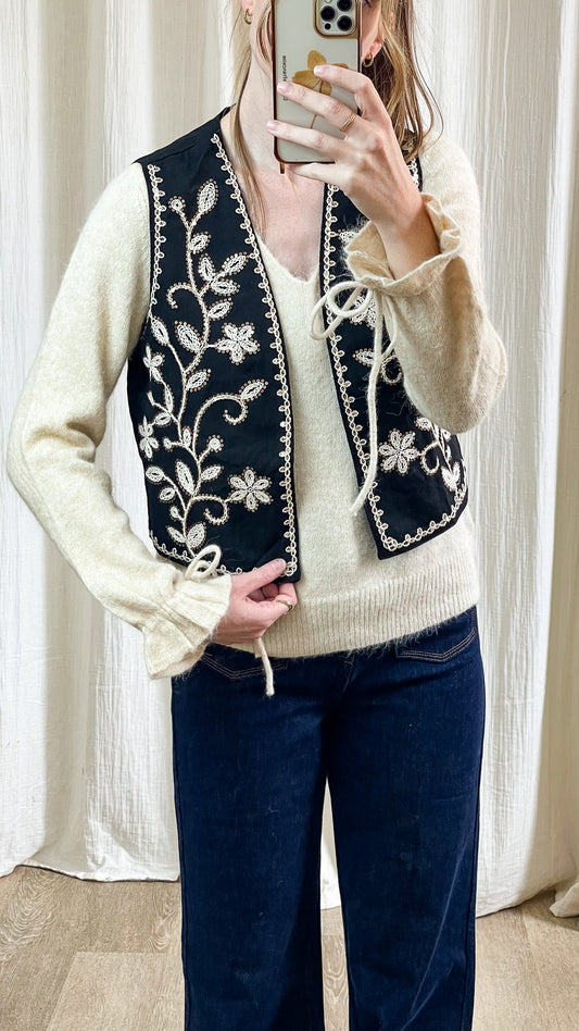 Boléro Bella – Gilet brodé à sequins