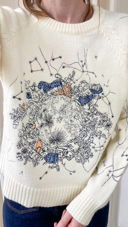 Pull Astrée - Pull avec broderies célestes
