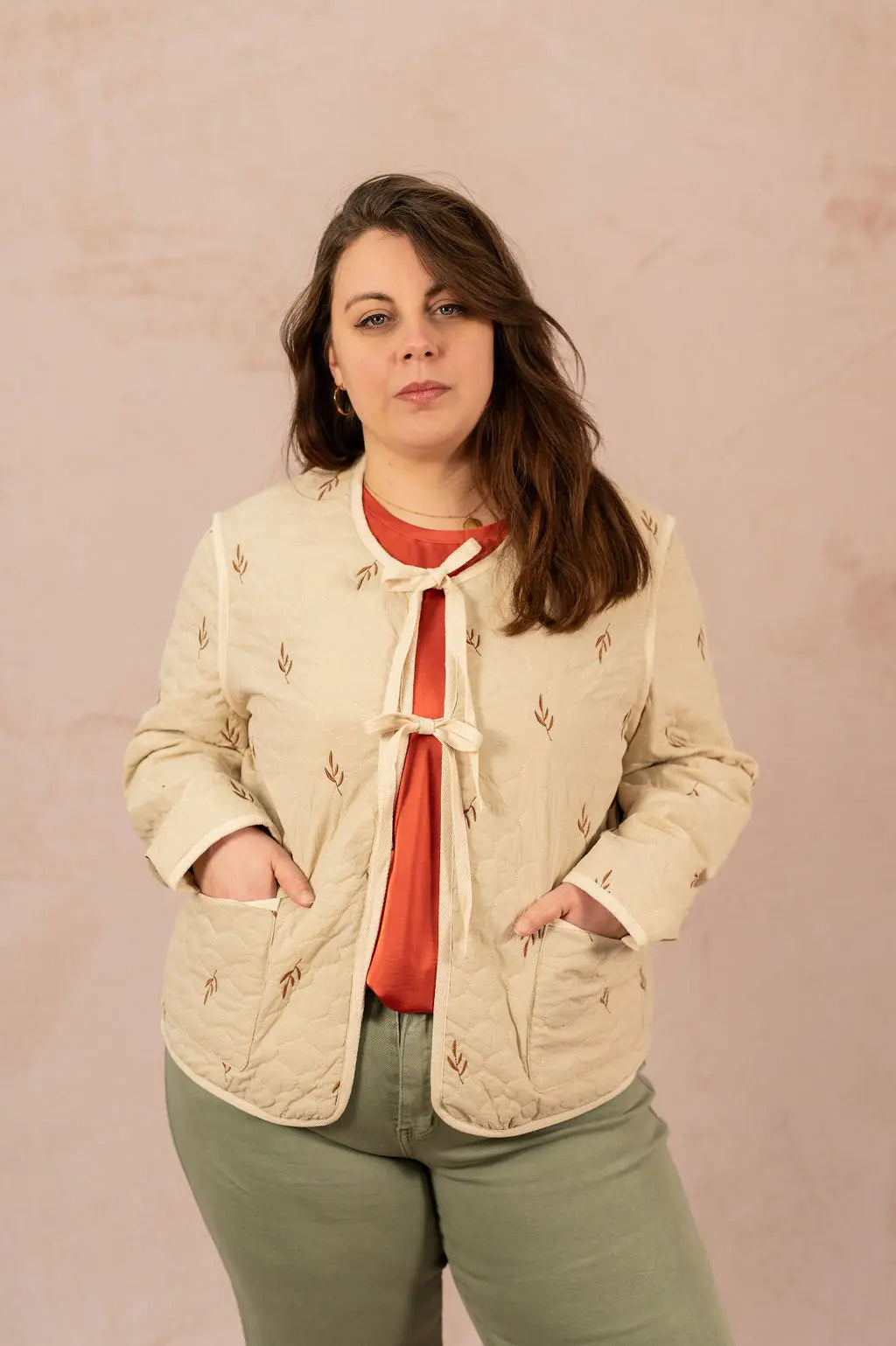 Veste matelassée avec nœuds - Veste Evelyn - grande taille - LAÏLLA