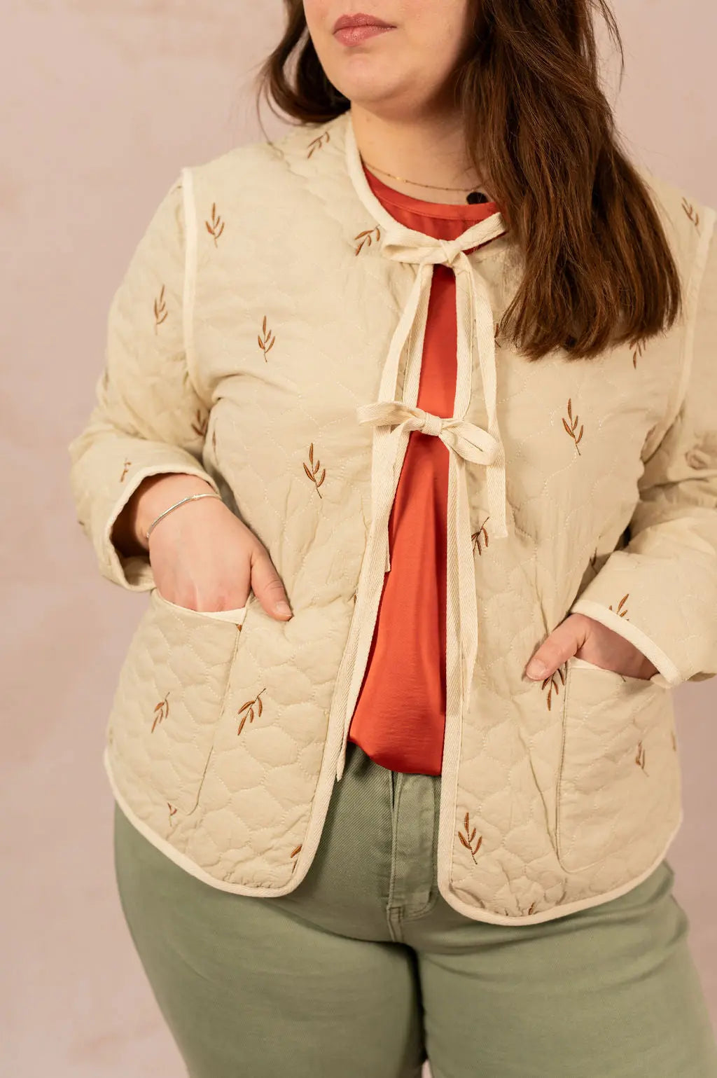 Veste matelassée avec nœuds - Veste Evelyn - grande taille - LAÏLLA