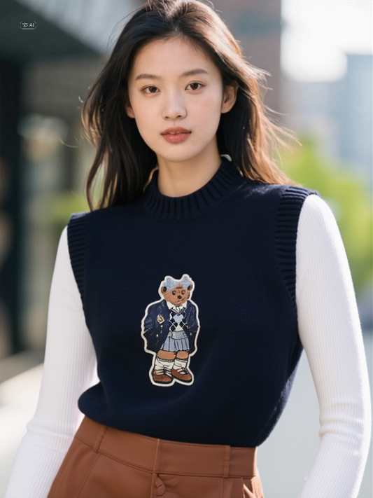 Pull Sans Manches Teddy Preppy – Pull sans manches