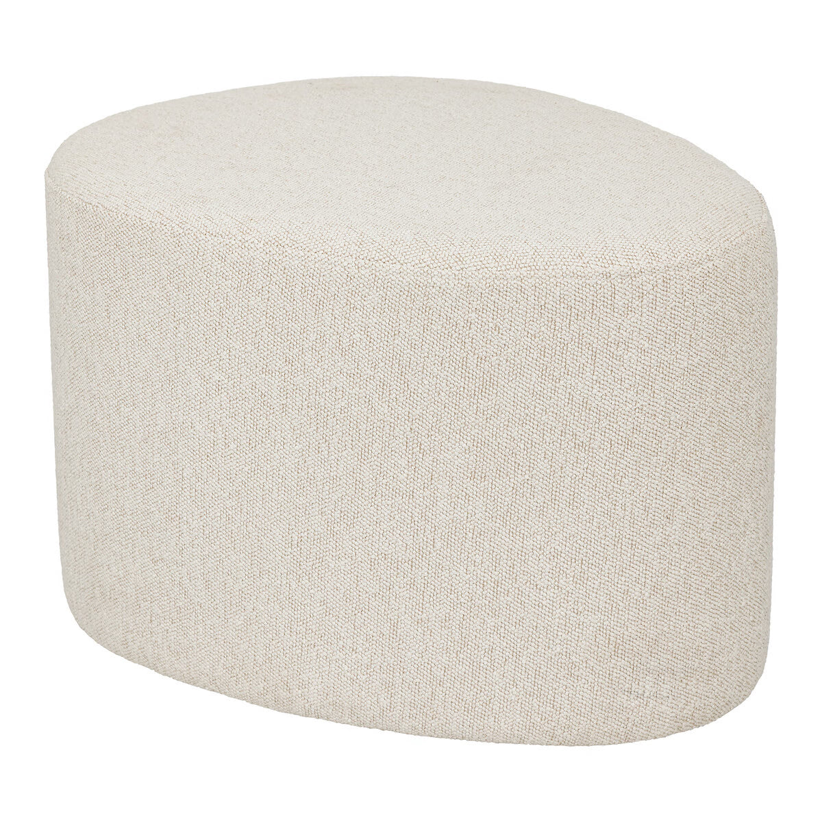 Pouf galet tissu bouclette Estria