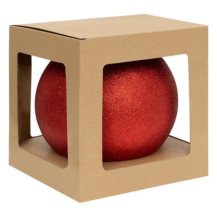 Boule maxi diam 25 cm pailletée rouge