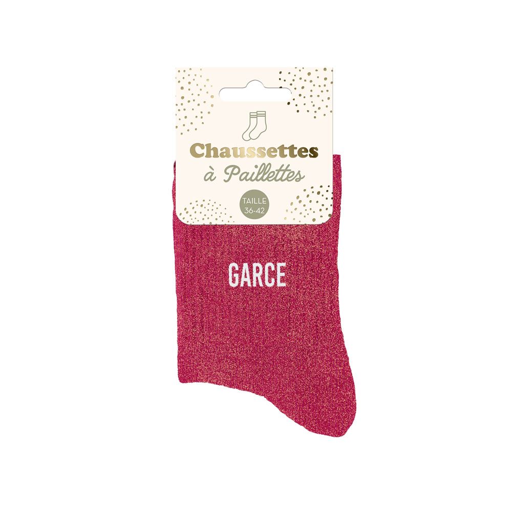 Chaussettes à paillettes "GARCE"