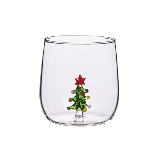 Verre Sapin 3D en verre