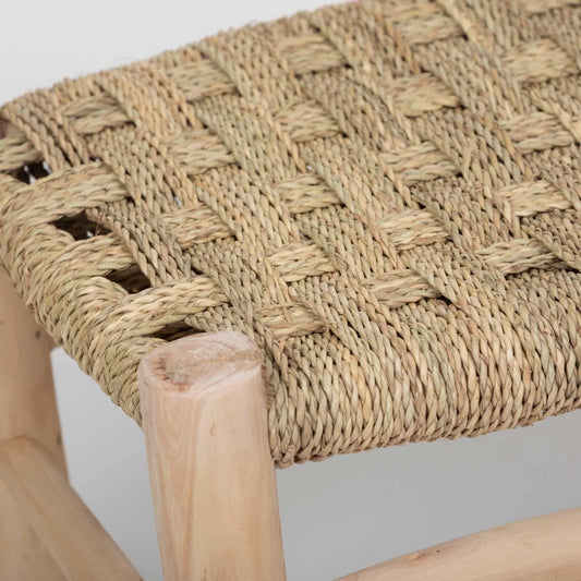Petit banc en bois tressé Lilou