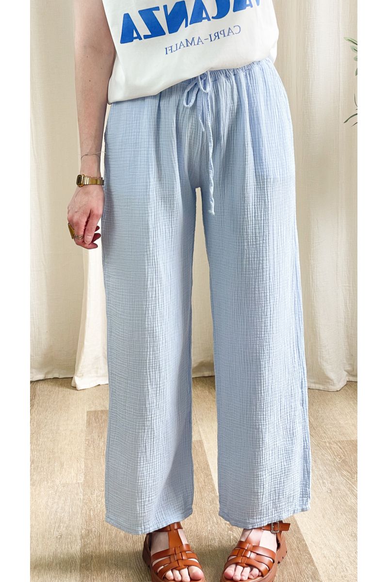 PANTALON GAZE DE COTON