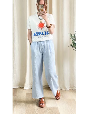 PANTALON GAZE DE COTON