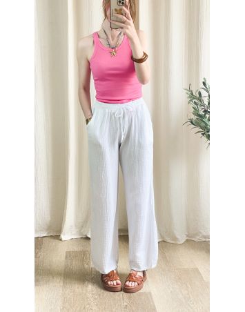 PANTALON GAZE DE COTON
