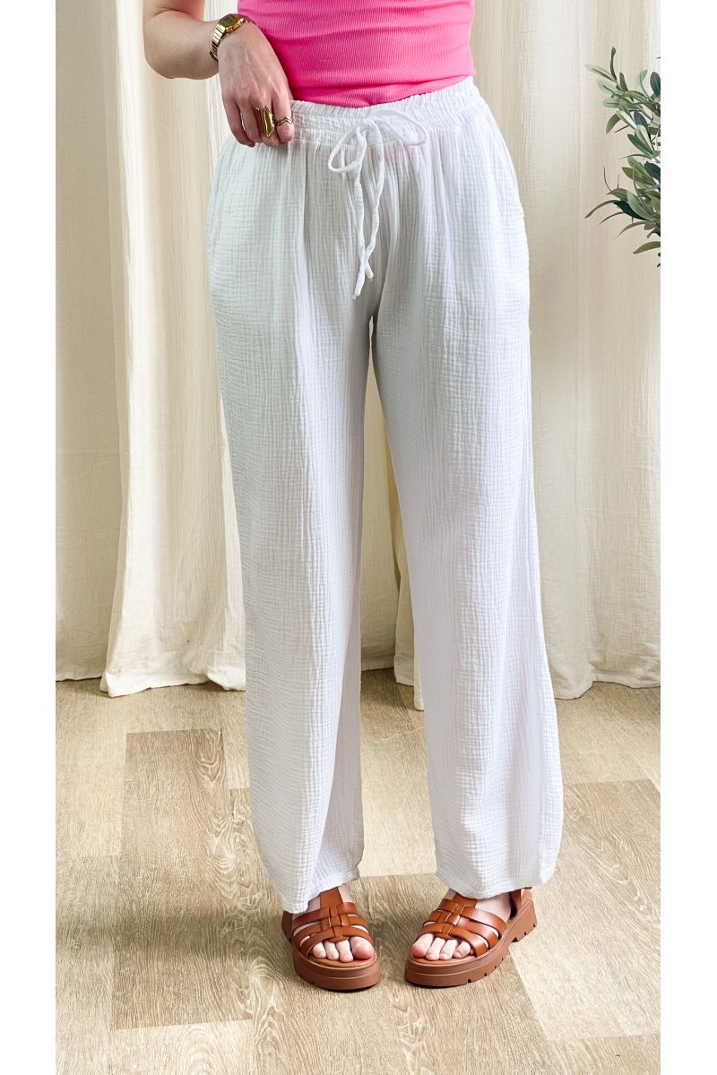 PANTALON GAZE DE COTON