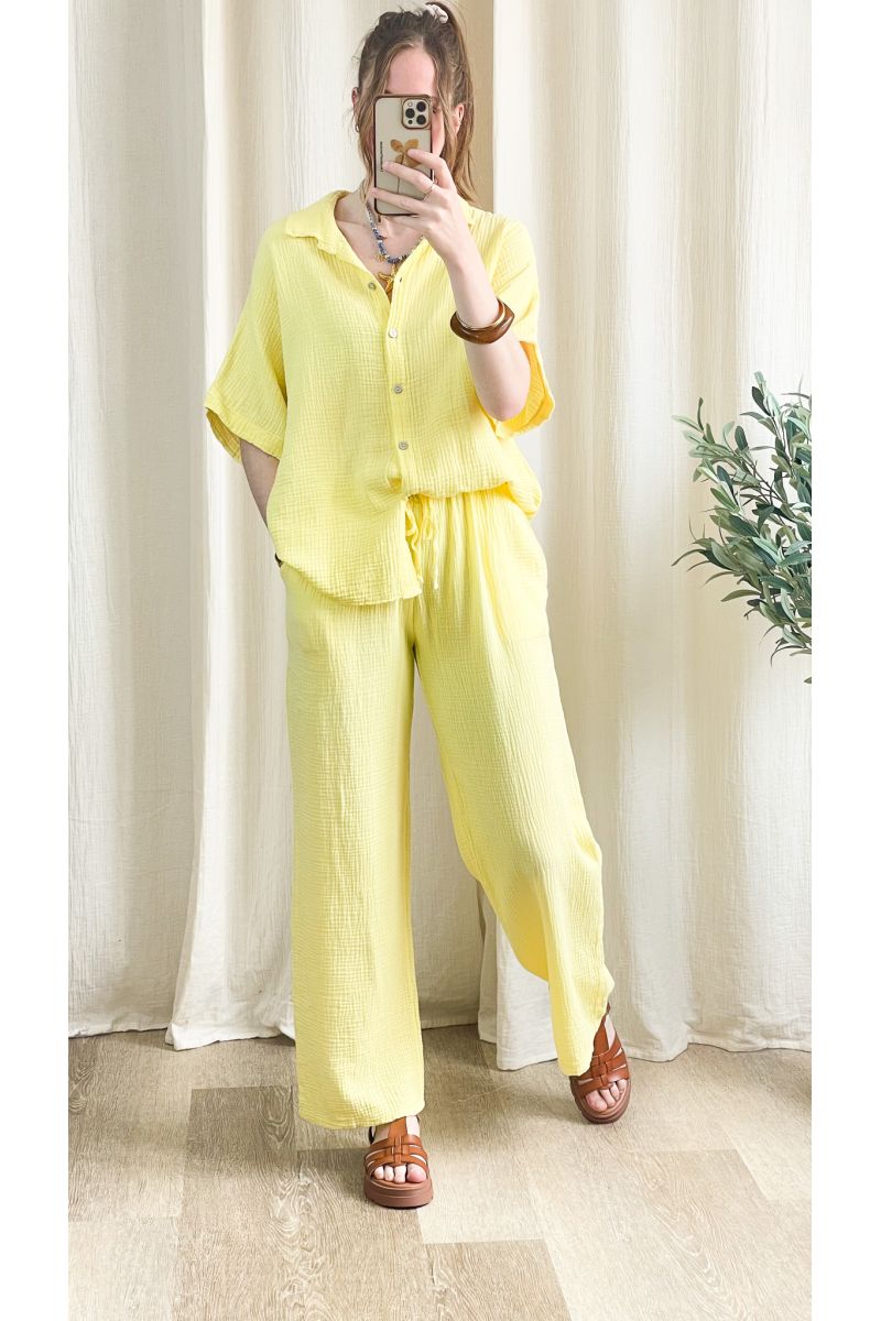 PANTALON GAZE DE COTON