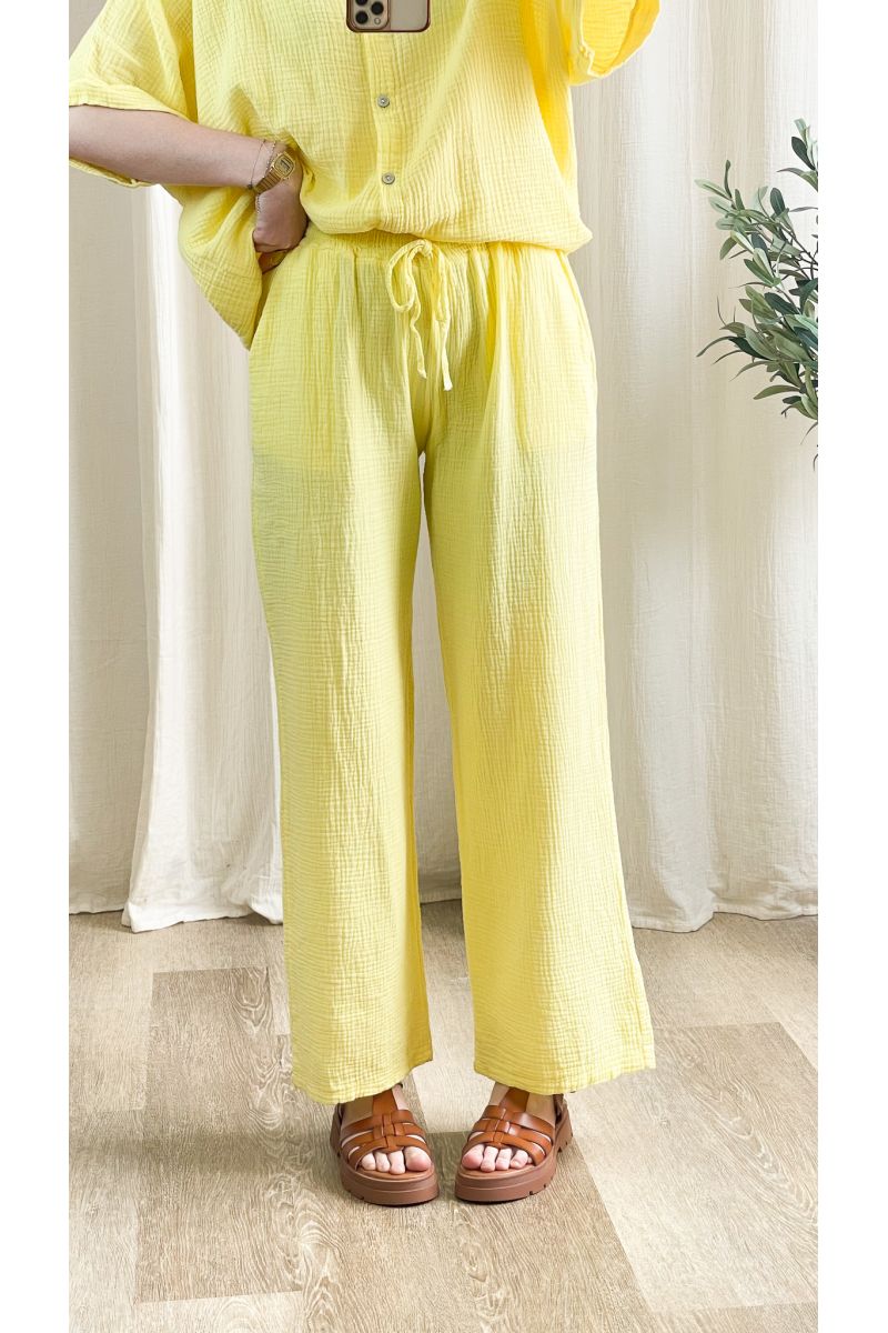 PANTALON GAZE DE COTON
