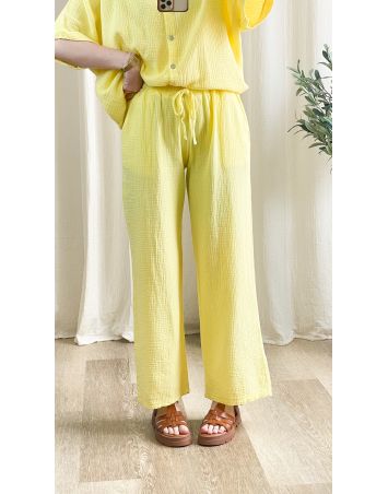 PANTALON GAZE DE COTON