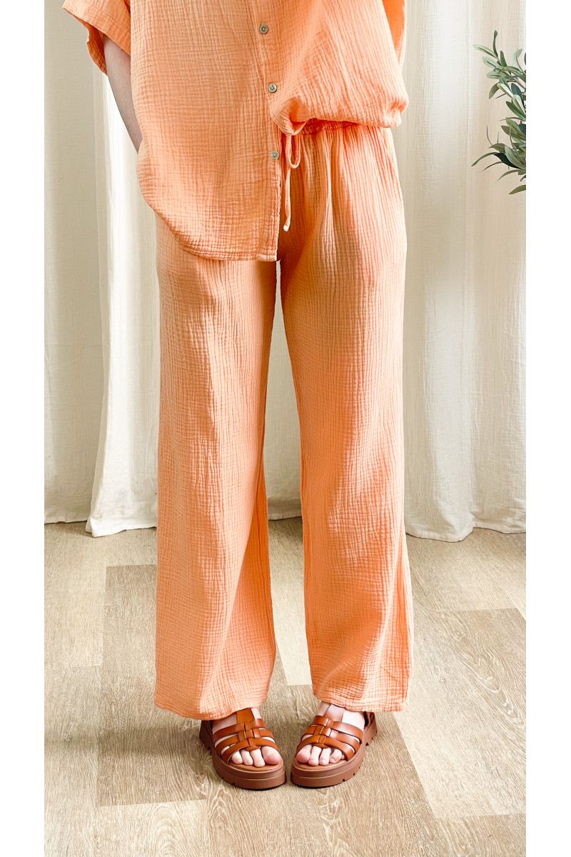PANTALON GAZE DE COTON