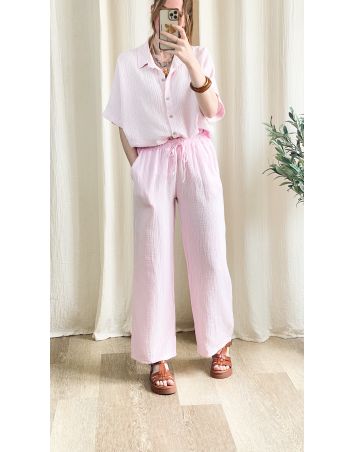 PANTALON GAZE DE COTON