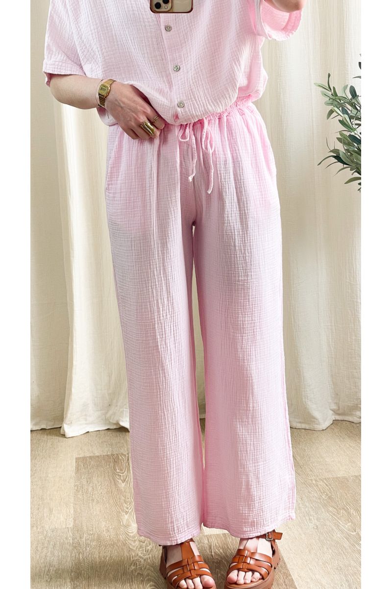 PANTALON GAZE DE COTON
