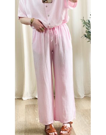 PANTALON GAZE DE COTON