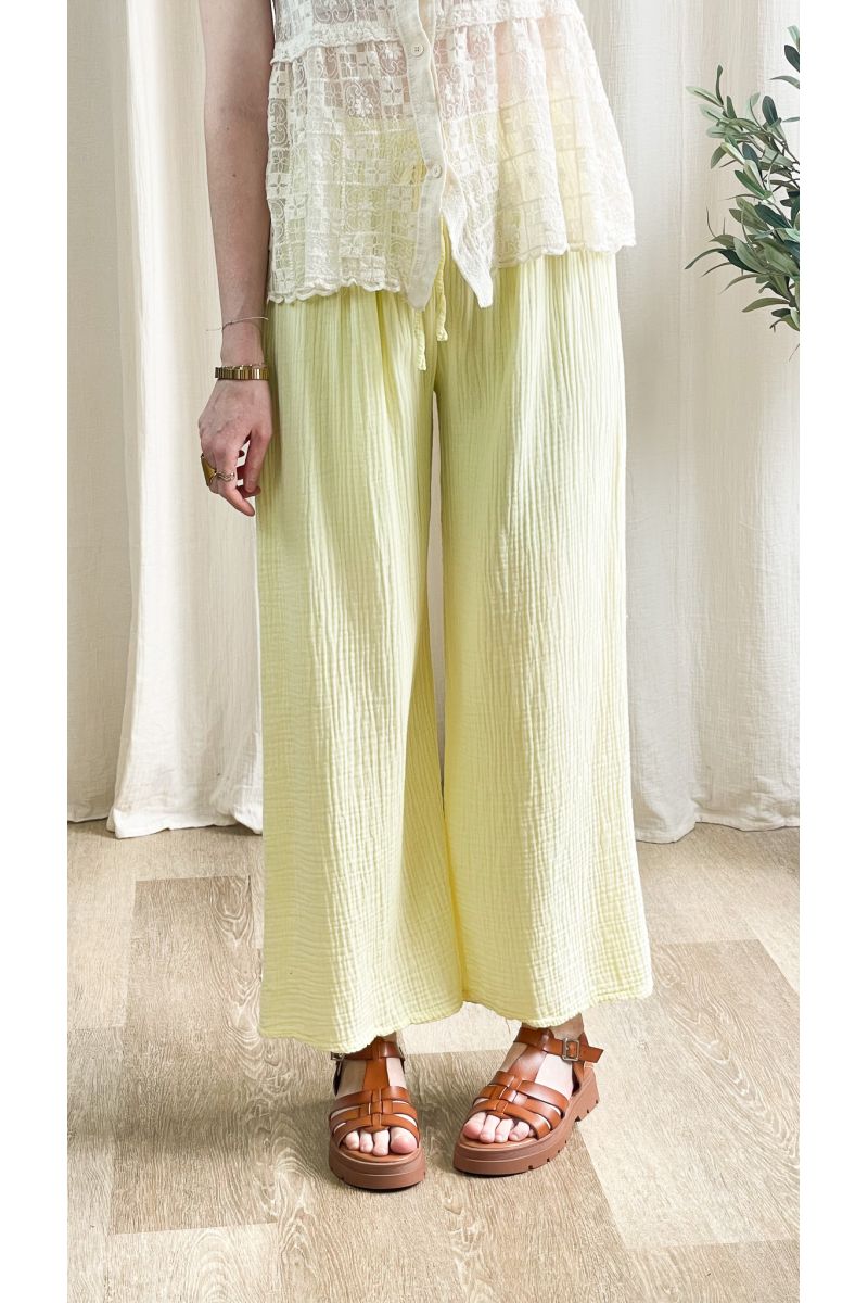 PANTALON GAZE DE COTON