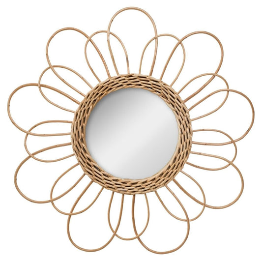 Miroir en rotin D38 - Miroir Fleur