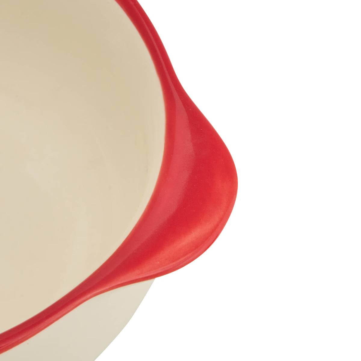 Bol Valentine rouge et crème 43cl avec bec verseur design Atmosphera décoration cuisine tendance